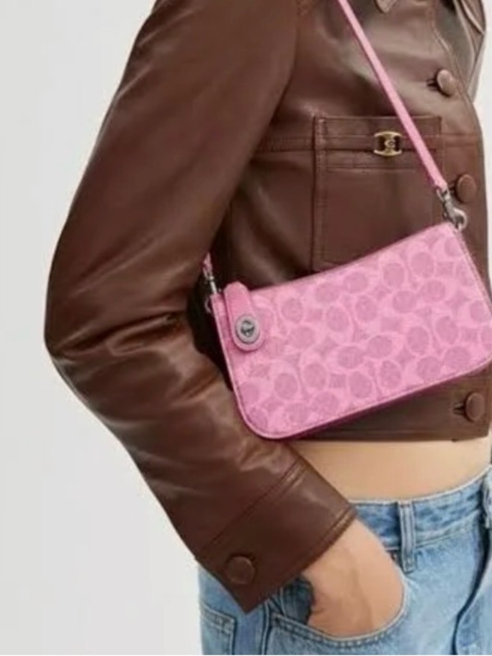 Coach Pink Signature Crossbody Bag